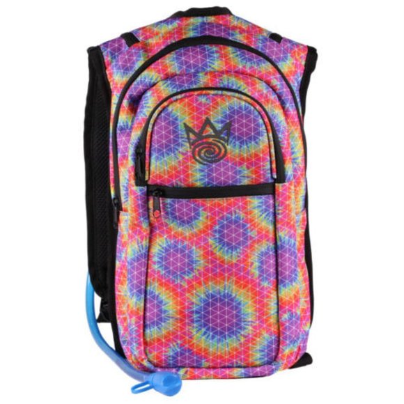 Blacklight Reactive Tie Dye Hydration Bag Water Backpack Bladder Pack 2L Bag NWT - Picture 1 of 5